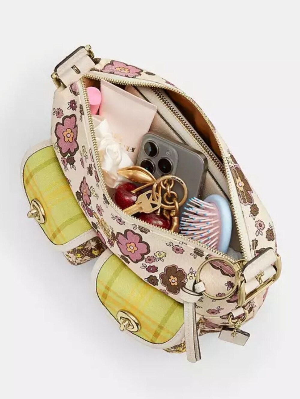 💥24 HOUR SALE💥🌼Coach Cargo Shoulder Bag Floral (FREE DIY CHARM INCLUDED)🌸 - Picture 10 of 13